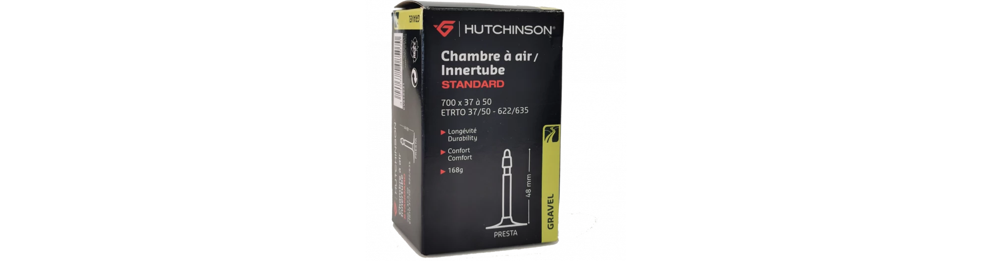 HUTCHINSON Chambre à Air Standard Gravel 700X37/50 Valve Presta 48mm 3 HUTCHINSON Chambre à Air Standard Gravel 700X37/50 Valve Presta 48mm